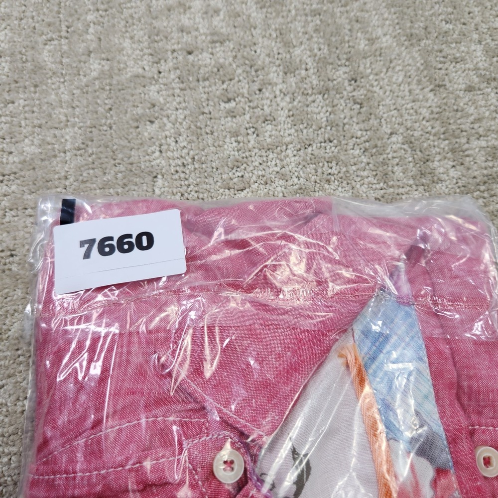 Tommy Bahama Shirt Men XL 100% Linen Button Up Relax Fit Pink Beach Wealth - Picture 13 of 13